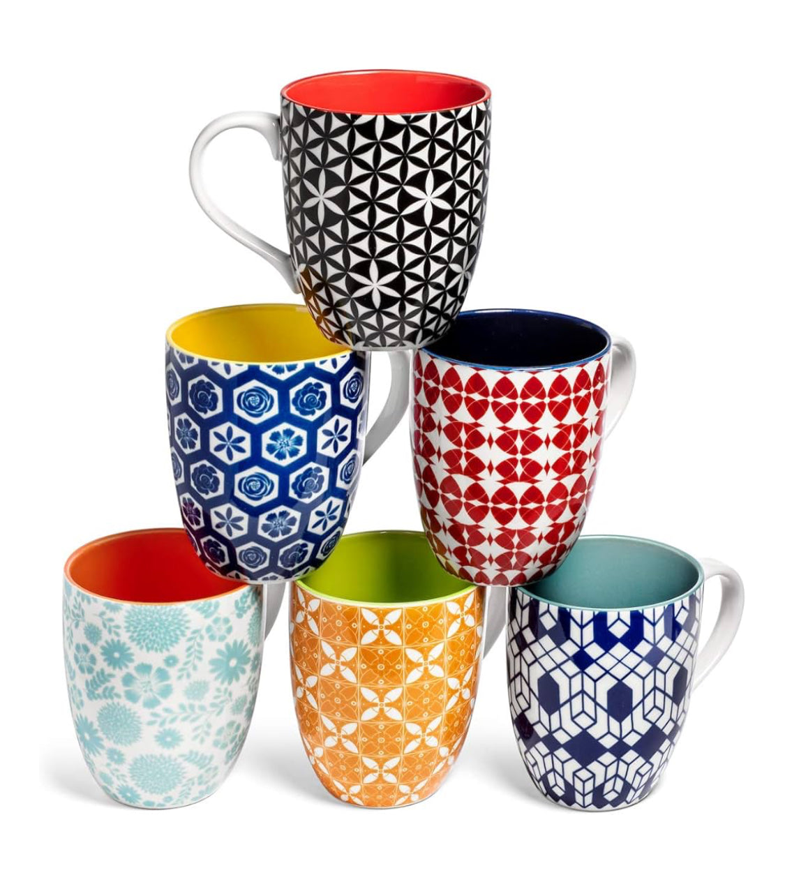 Annovero Large Coffee Mug (Set of 6)