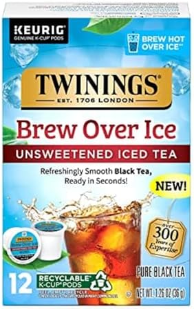 Lipton Iced Tea K-Cups, Unsweetened Black Iced Tea, 24 Total K-Cup Pods